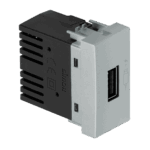 Módulo Carregador USB 2.1A Turbo Charge Bivolt Simon 30/35 Alumínio fosco