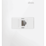 Tomada Telefone RJ11 4 Fios com Placa Simon 35 Branco fosco