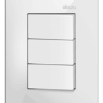 Conjunto 3 Interruptores Paralelo 10A com Placa Simon 35 Branco fosco