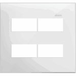 Placa 4 Postos Separados 4x4 Simon 35 Branco fosco