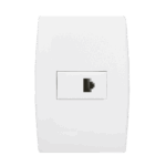 Tomada Rede RJ45 Cat5e 4x2 com Placa Iriel Ilus Branca