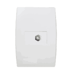 Tomada Coaxial TV Terminal 4x2 com Placa Iriel Ilus Branca
