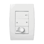 Conjunto Controle de Ventilador com Ponto de Luz Bivolt 4x2 com Placa Iriel Ilus Branca