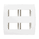 Placa 2+2 Módulos Separados 4x4 com Suporte Iriel Ilus Branca