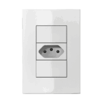 Tomada 2P+T 10A 4x2 com Placa Iriel Iris Branca