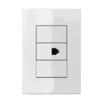 Tomada Telefone RJ11 4 Fios 4x2 com Placa Iriel Iris Branca