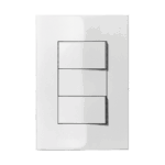 Conjunto Interruptor Simples + Paralelo 10A 4x2 com Placa Iriel Iris Branca