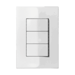 Conjunto 3 Interruptores Simples 10A 4x2 com Placa Iriel Iris Branca