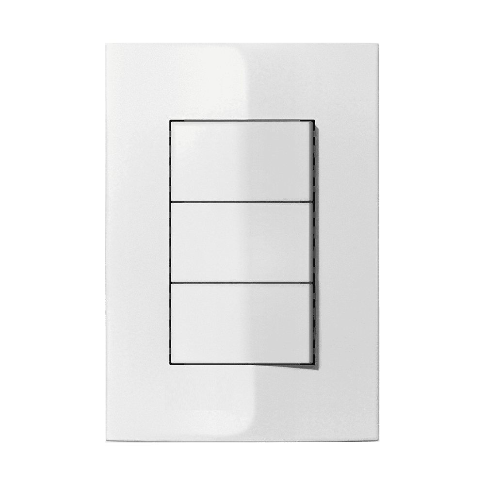 251004_1.png Conjunto 3 Interruptores Simples 10A 4x2 com Placa Iriel Iris Branca - Imagem 1