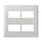 Placa 2+2 Módulos Separados com Suporte 4x4 Iriel Imperia Branca