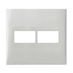 Placa 1+1 Módulos com Suporte 4x4 Iriel Imperia Branca