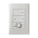 Conjunto Controle de Ventilador com Ponto de Luz Bivolt 4x2 com Placa Iriel Imperia Branca