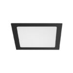 Painel LED de embutir quadrado preto 24W 3000K Taschibra