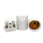 Bocal E27 liso para spot porcelana branco