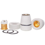 Bocal E27 de tempo porcelana branco