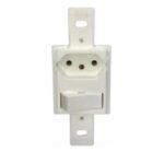 Interruptor simples + tomada para condulete 10A branca Klin
