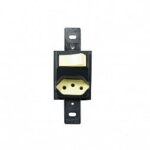 Interruptor simples + tomada para condulete 10A preta Klin