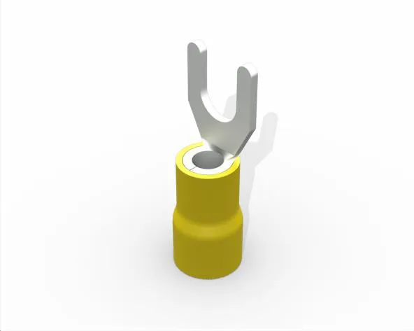 Terminal garfo m5 4.0-6.0mm² amarelo cobre estanhado - Imagem 1