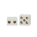 Conector de porcelana 10mm² 2 polos 50A branco