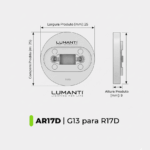Base soquete adaptador lâmpada R17D HO para G13 Lumanti - Imagem 2