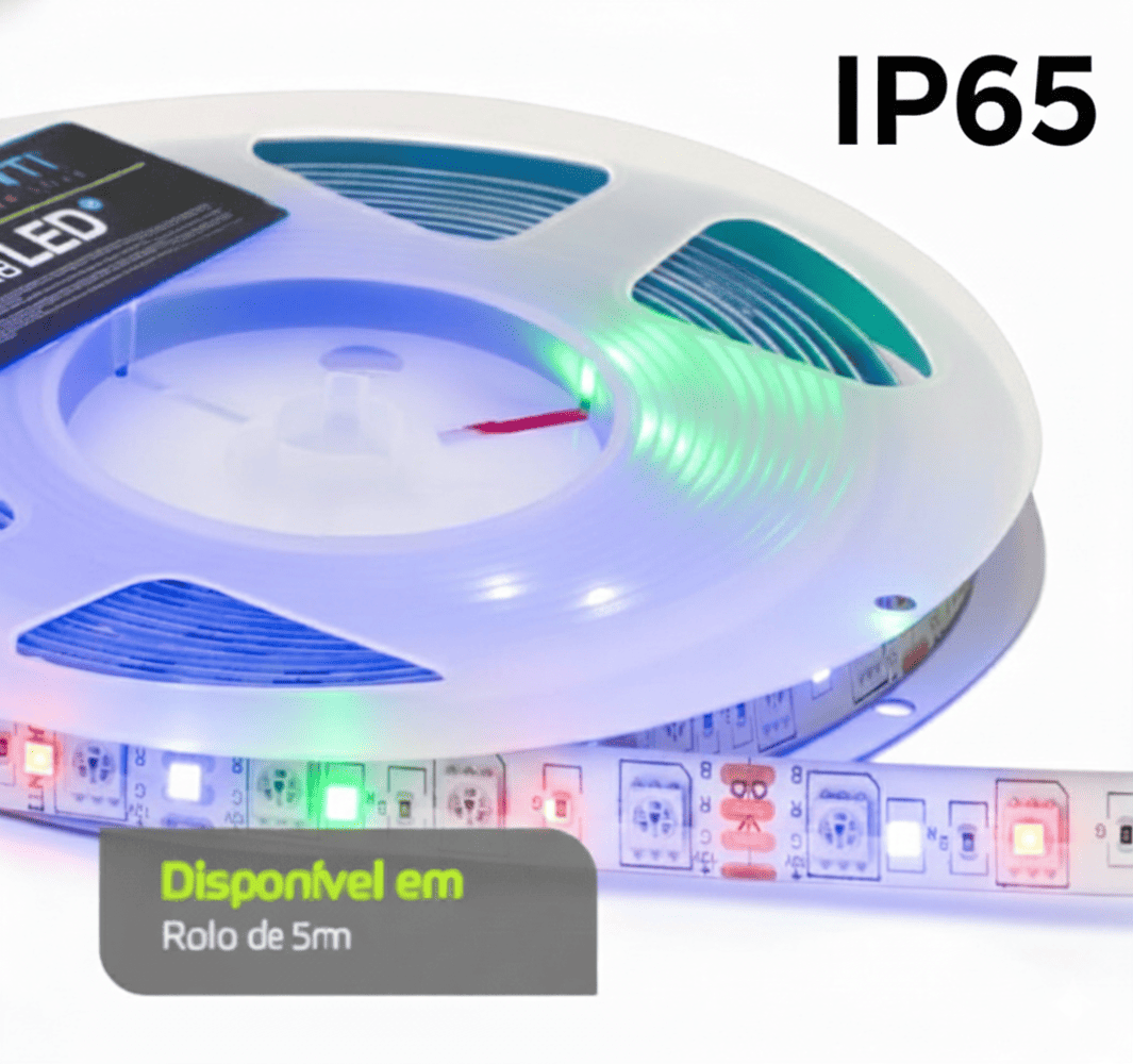 IP651.png Fita LED RGB 12V 14.4W IP65 Lumanti f12rgb6 - Imagem 1