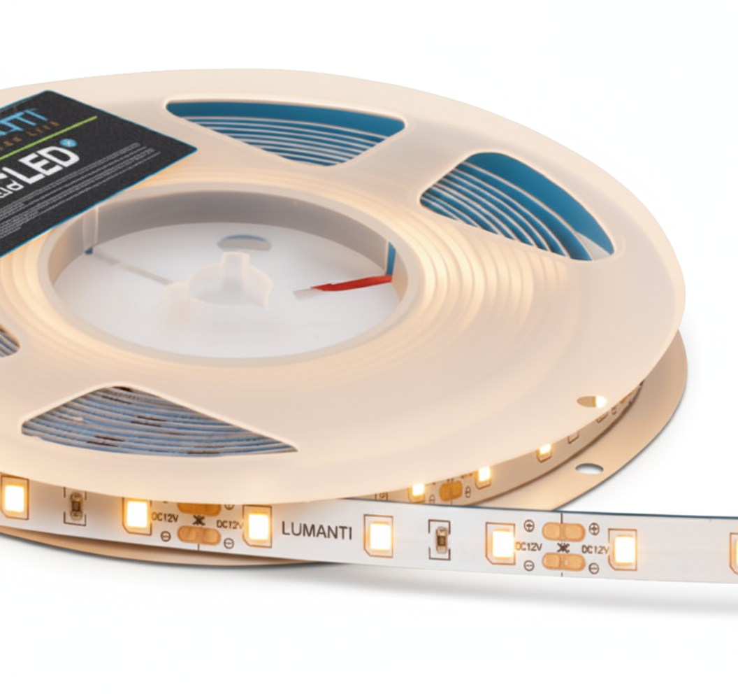 FITA-LED-5W-2.png Fita LED 12V 5W 3000K 5m IP20 IRC70 Lumanti f12s3270 - Imagem 1