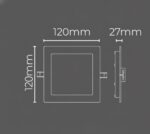Luminária LED Backstage embutir quadrada 6W 4000K 120x120mm Lumanti - Imagem 4