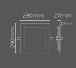 Luminária LED Backstage embutir quadrada 24W 6500K 290x290mm Lumanti - Imagem 4