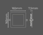 Luminária LED Flat alumínio embutir quadrada 12W 6500K 165x165mm Lumanti - Imagem 5