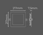 Luminária LED Flat alumínio embutir quadrada 18W 3000K 217x217mm Lumanti - Imagem 5