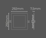 Luminária LED Flat alumínio embutir quadrada 24W 4000K 292x292mm Lumanti - Imagem 5