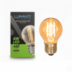 Lâmpada vintage G45 LED filamento 4W 2400K âmbar Lumanti - Imagem 3