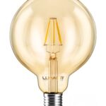 Lâmpada vintage G95 LED filamento 4W 2400K âmbar G9 Lumanti