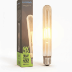 Lâmpada vintage T30 LED filamento 4W 2400K âmbar Lumanti - Imagem 3