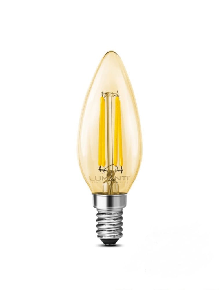 VELA.jpg Lâmpada vintage vela C35 LED filamento 4W 2400K âmbar E14 Lumanti - Imagem 1