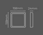 Luminária LED Flat alumínio sobrepor quadrada 12W 3000K 158x158mm Lumanti - Imagem 7