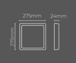 Luminária LED Flat alumínio sobrepor quadrada 24W 6500K 275x275mm Lumanti - Imagem 7