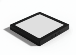 Luminária LED Flat alumínio sobrepor quadrada preto 24W 3000K 275x275mm Lumanti