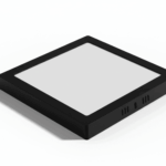 Luminária LED Flat alumínio sobrepor quadrada preto 24W 3000K 275x275mm Lumanti