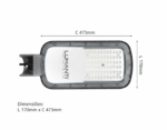 Luminária pública LED Metrópole G2 50W 5000K bivolt Lumanti - Imagem 5