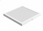 Luminária LED Backstage sobrepor quadrada 36W 3000K 400x400mm Lumanti