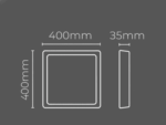 Luminária LED Backstage sobrepor quadrada 36W 3000K 400x400mm Lumanti - Imagem 4