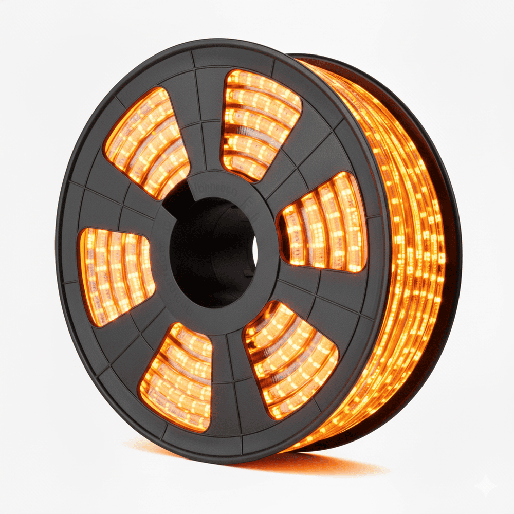 AMBAR.png Mangueira luminosa LED 10mm 2 fios amarelo 220V Lumanti - Imagem 1