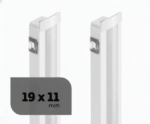 Perfil de alumínio embutir 19x11mm 3m branco fosco Lumanti