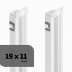 Perfil de alumínio embutir 19x11mm 3m branco fosco Lumanti