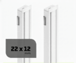 Perfil de alumínio embutir 22x12mm 3m branco fosco Lumanti
