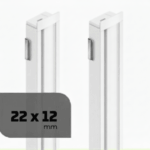 Perfil de alumínio embutir 22x12mm 3m branco fosco Lumanti
