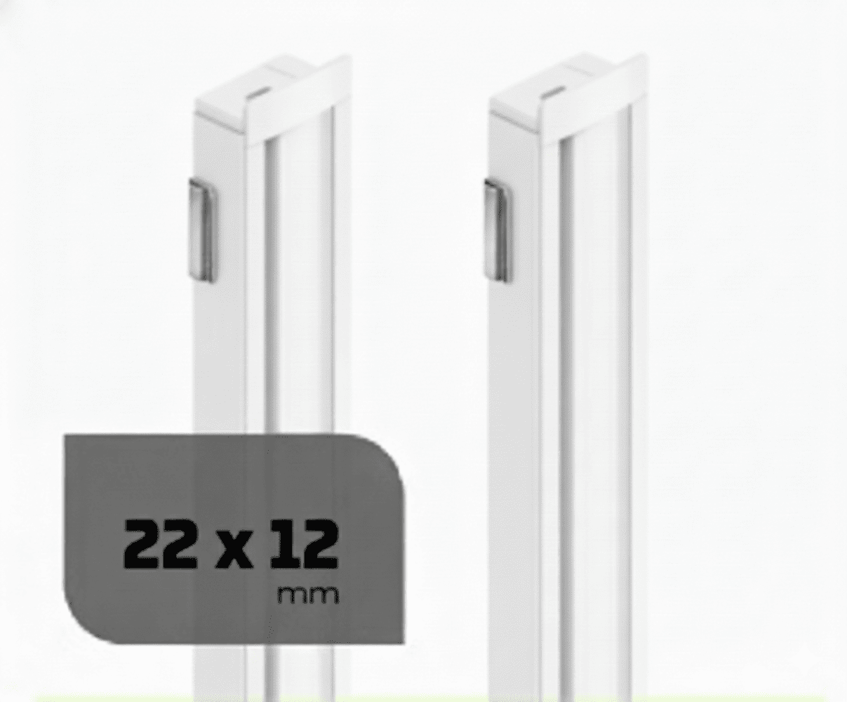 22x12-4.png Perfil de alumínio embutir 22x12mm 3m branco fosco Lumanti - Imagem 1