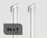 Perfil de alumínio embutir 24x7mm 3m branco fosco Lumanti