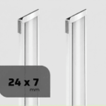 Perfil de alumínio embutir 24x7mm 3m branco fosco Lumanti